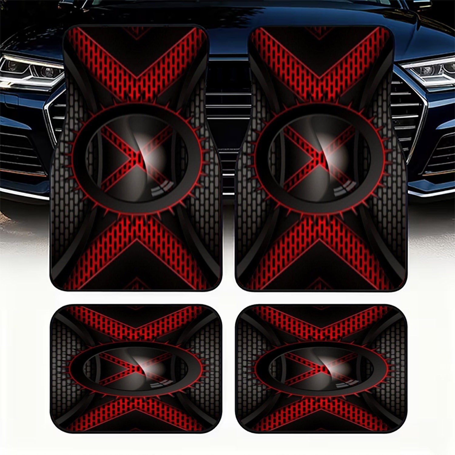 Interior Design Tech - Set di 4 Tappetini per Auto,