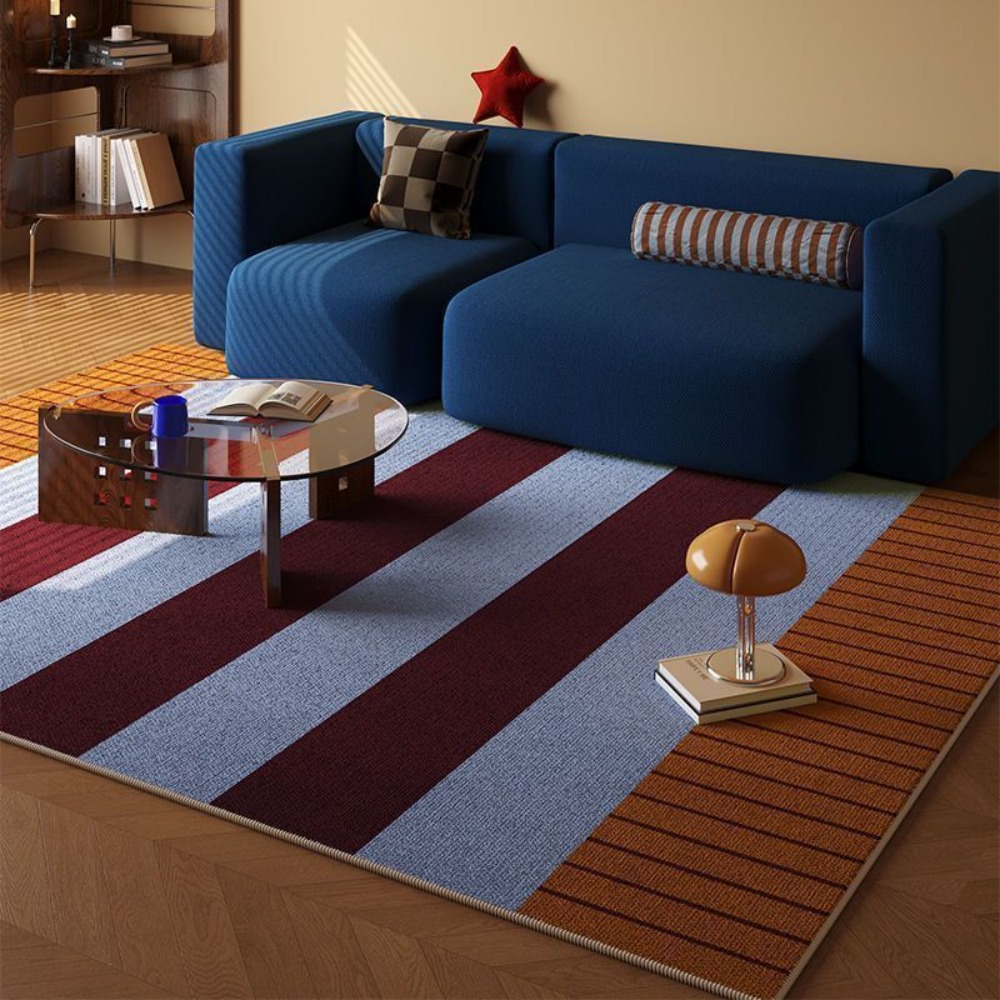 Interior Design Retail - Tappeto moderno con motivo a strisce,