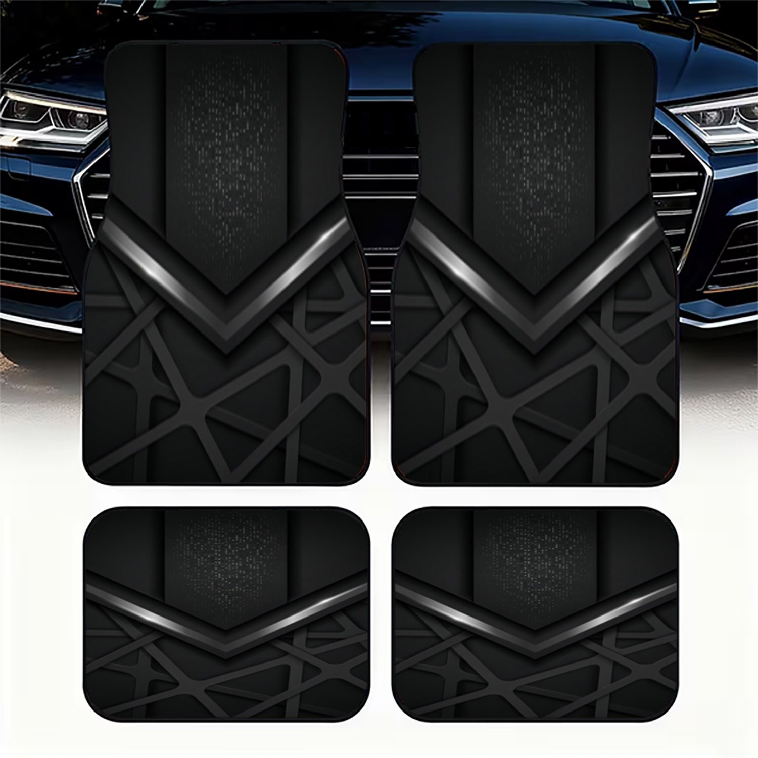 Interior Design Tech - 4 tappetini per auto con design