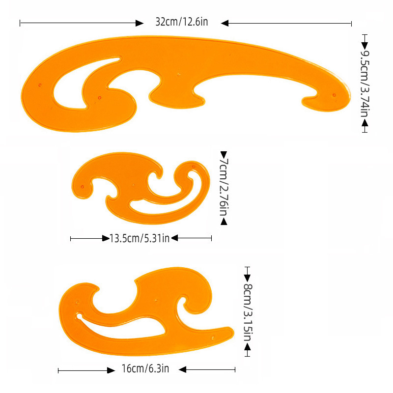 Set di 3 Righelli Curvi per St - Interior Design Layout recensione e prezzo